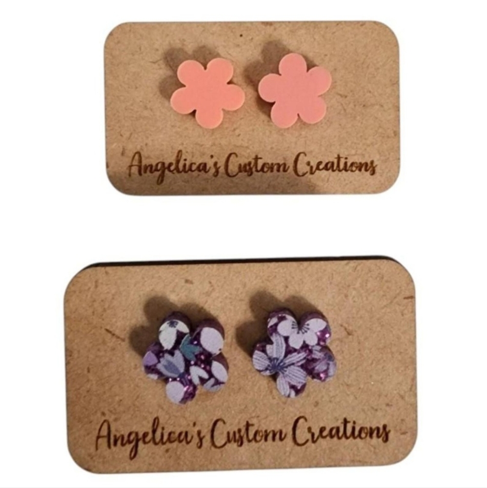 Blossom Acrylic Stud - 2 Pair